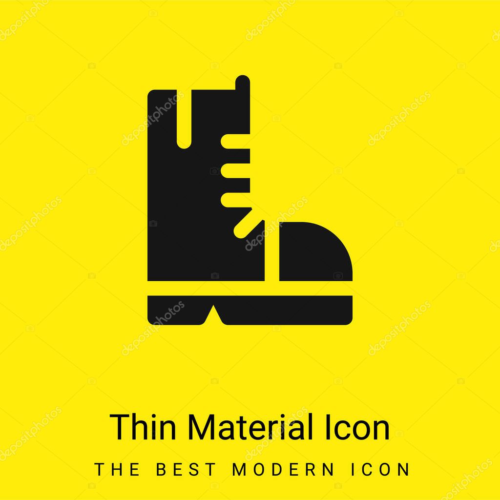 Boots minimal bright yellow material icon