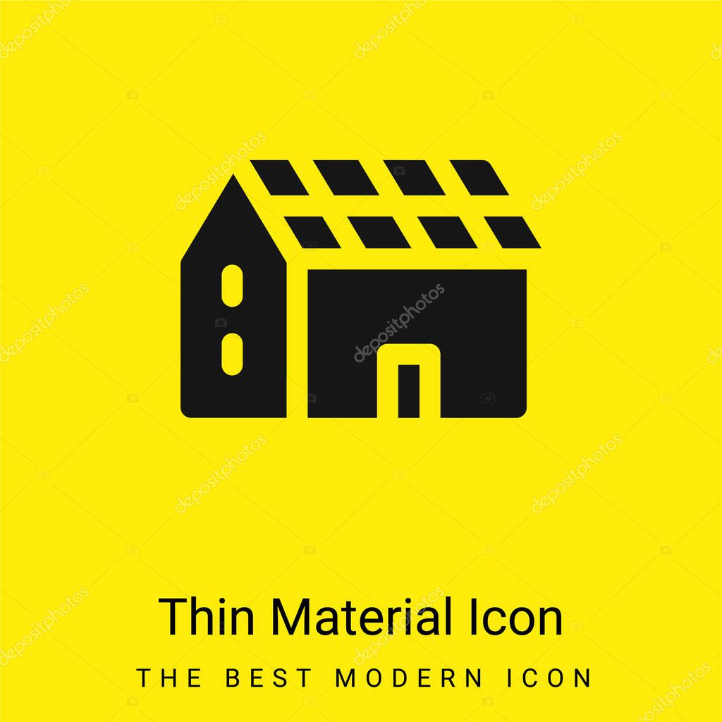 Battery minimal bright yellow material icon