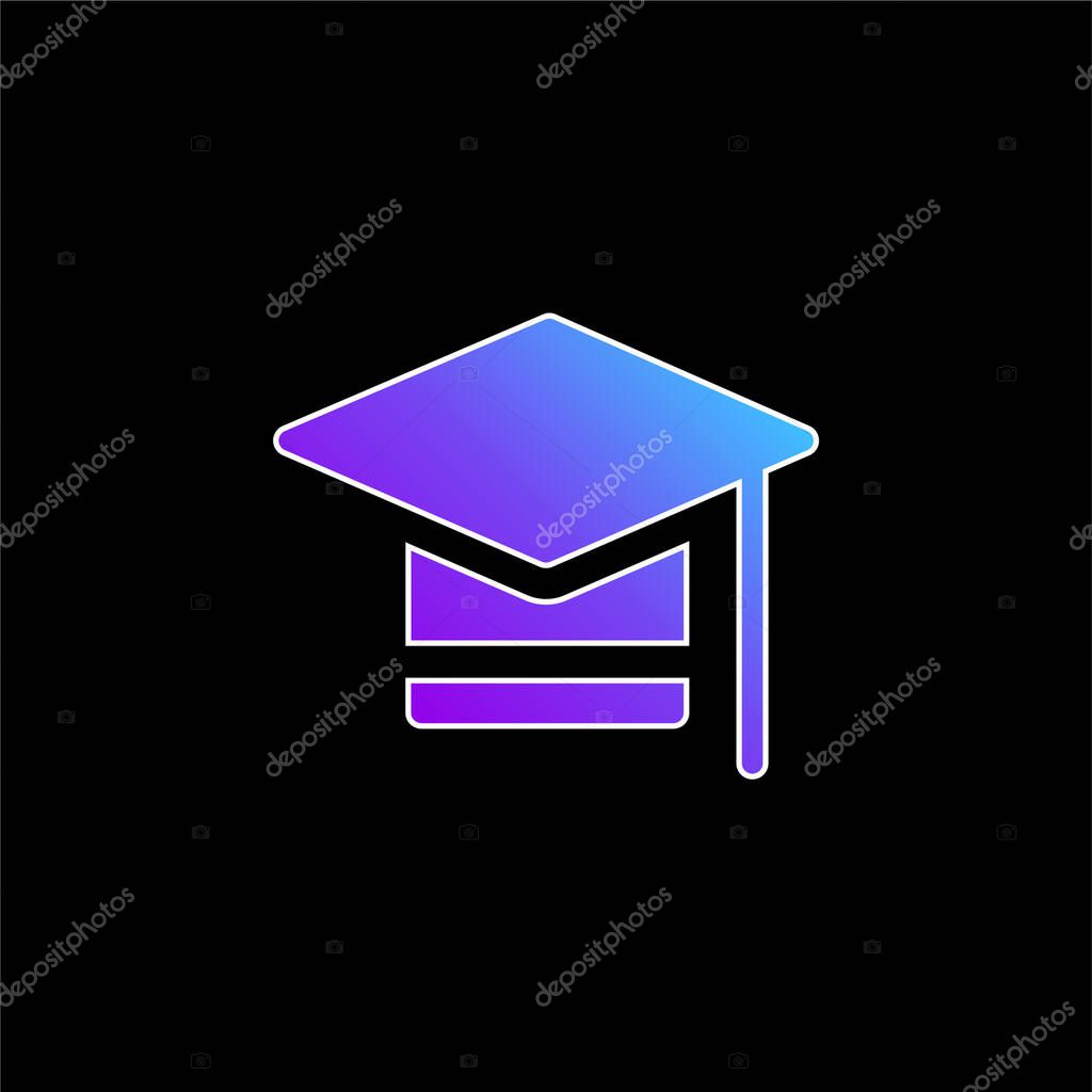 Bachelors Degree blue gradient vector icon