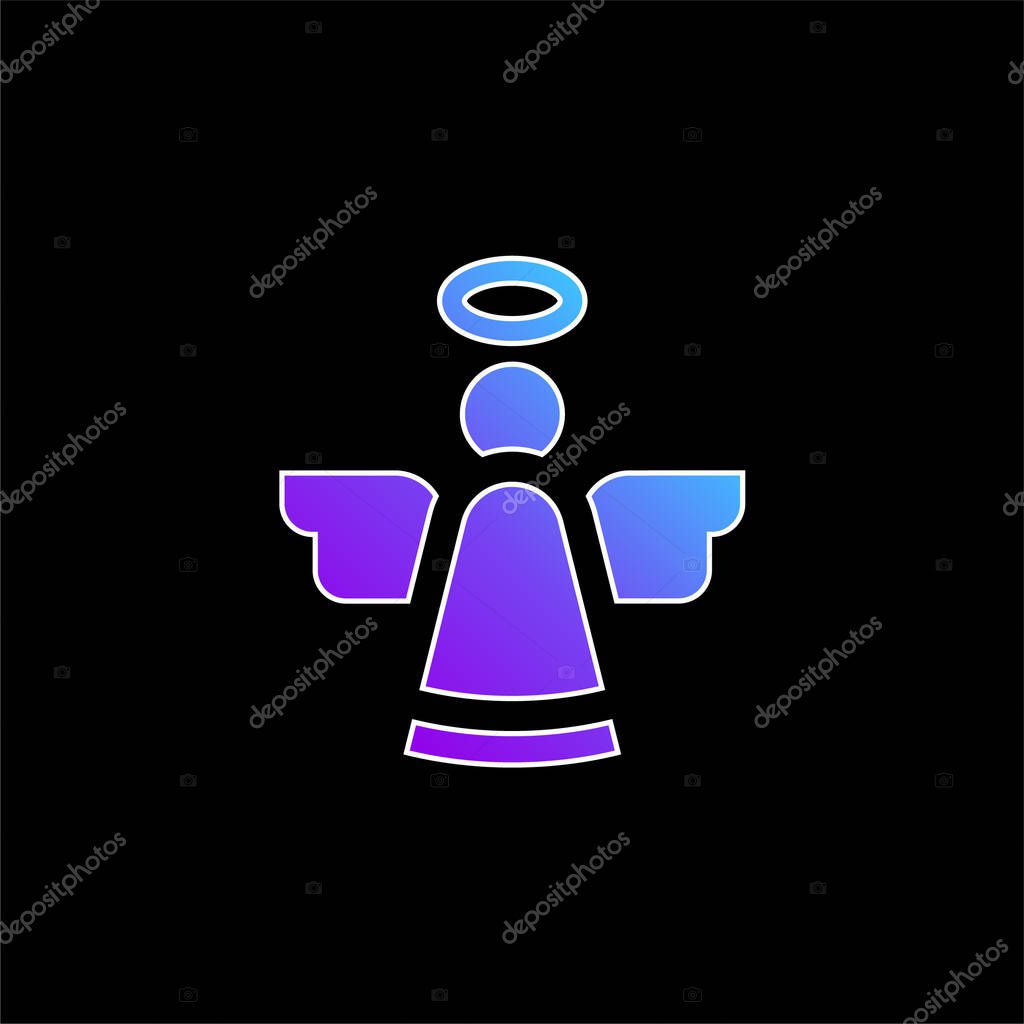 Angel blue gradient vector icon