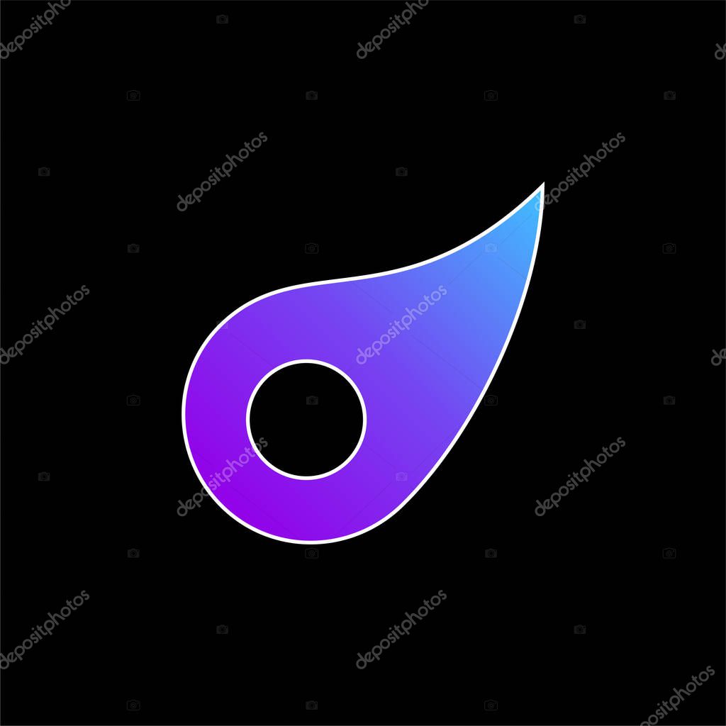Asteroid blue gradient vector icon