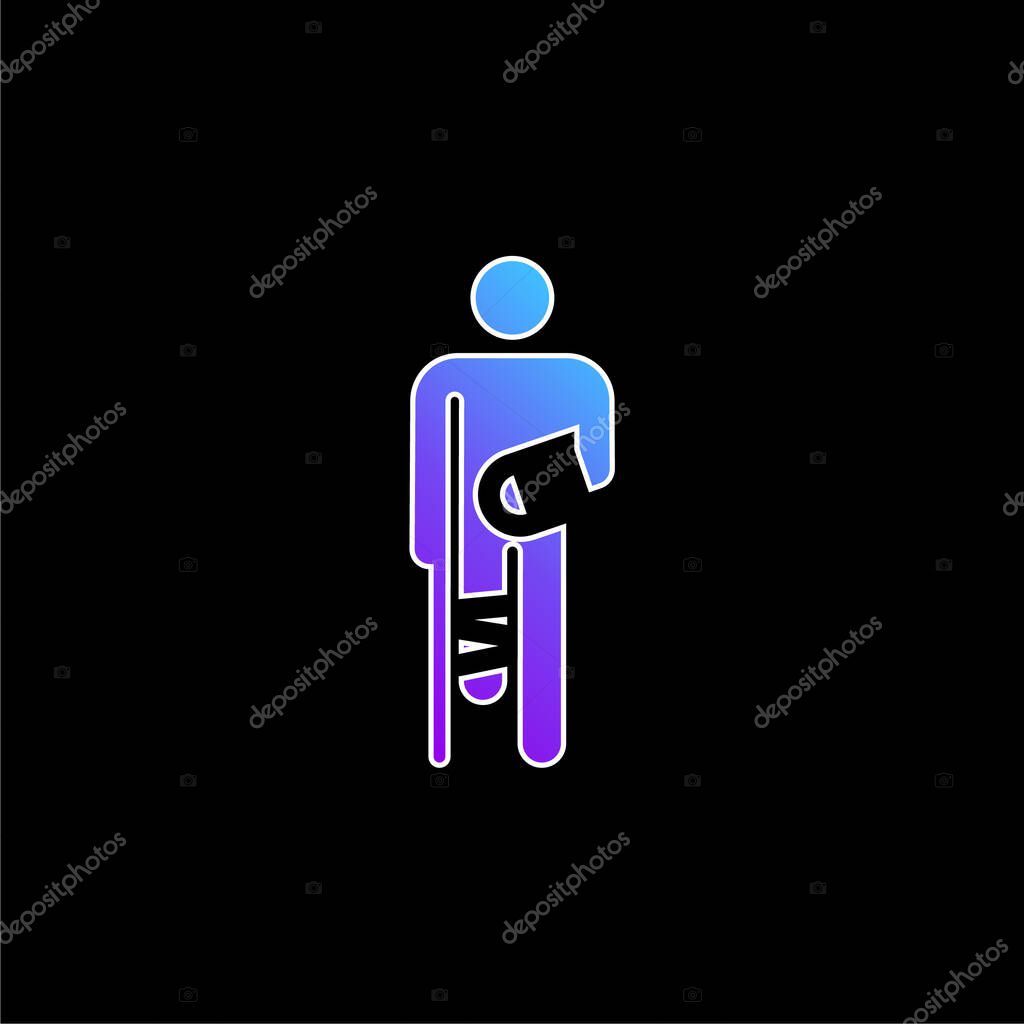 Accident blue gradient vector icon