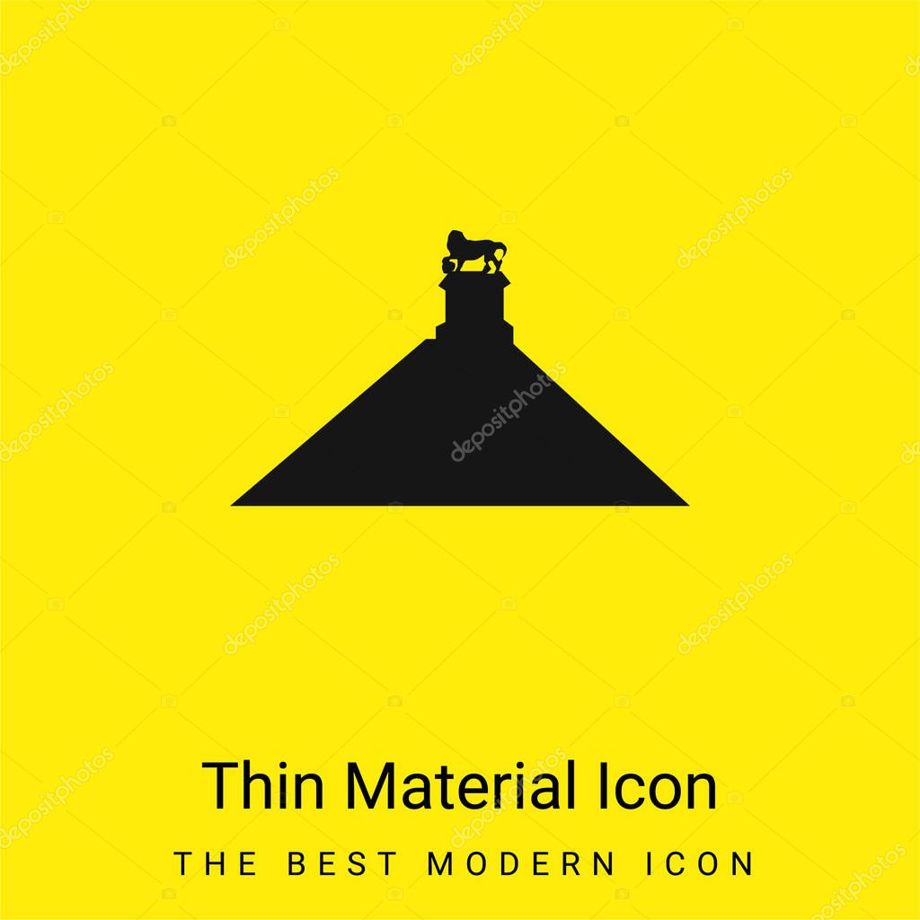 Belgium minimal bright yellow material icon