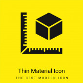 3D tisk Měřit minimální jasně žlutou ikonu materiálu