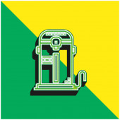 Boiler Grünes und gelbes modernes 3D-Vektorsymbol-Logo