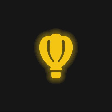 Hava Balonu sarı parlak neon simgesi