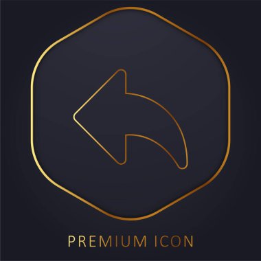 Backward golden line premium logo or icon clipart