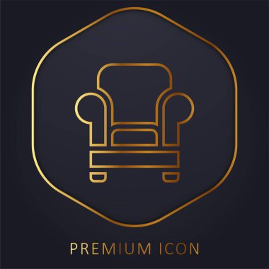 Koltuk altın çizgi prim logosu veya simgesi