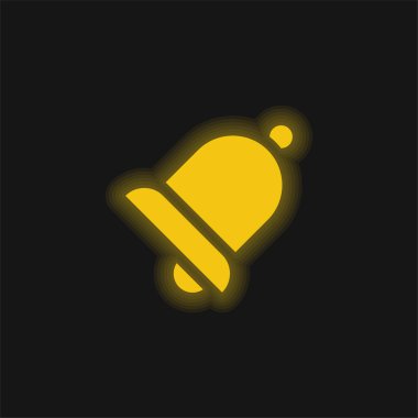 Zil sarısı parlak neon simgesi