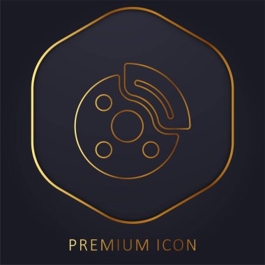 Altın çizgi premium logosunu veya simgesini kır