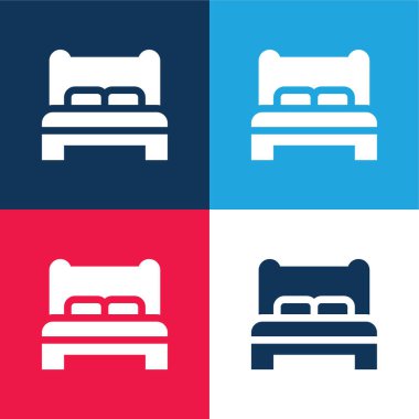 Yatak mavisi ve kırmızı dört renk en küçük simge kümesi