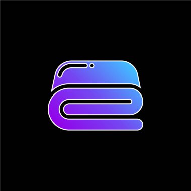 Yatak Sayfaları mavi eğimli vektör simgesi