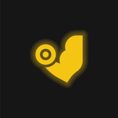 Kol sarısı parlak neon simgesi