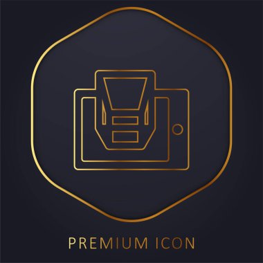 3d Altın Hat premium logosunu ya da simgesini göster