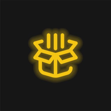 Kutu sarısı parlak neon simgesi