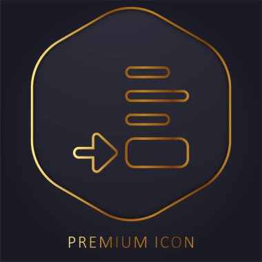 Bottom View golden line premium logo or icon clipart