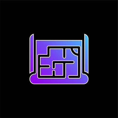 Mavili gradyan vektör simgesi