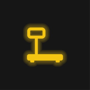 Büyük ölçekli sarı parlak neon simgesi