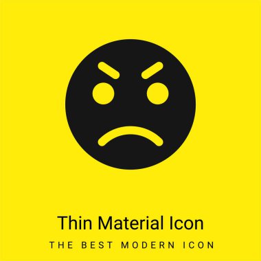 Anger minimal bright yellow material icon clipart