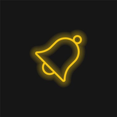 Zil sarısı parlak neon simgesi