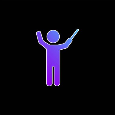 Bandmaster mavi gradyan vektör simgesi