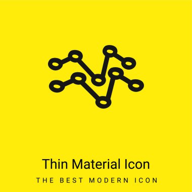 Analitik El Çizgileri Asgari parlak sarı malzeme simgesi