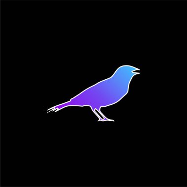 Anis Kuş Şekli mavi gradyan vektör simgesi