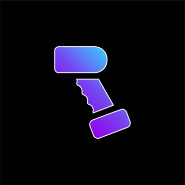 Barkod mavi gradyan vektör simgesi