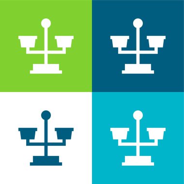 Düz Düz 4 renk simgesi kümesi