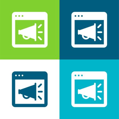 Düz Düz Dört Renk Simgesi Tanıtımı