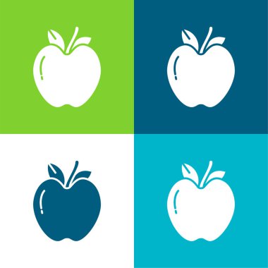 Apple Düz 4 renk en küçük simge kümesi