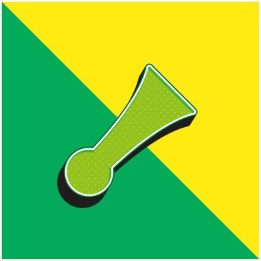 Bisiklet Boynuzu Yeşil ve Sarı 3D vektör simgesi