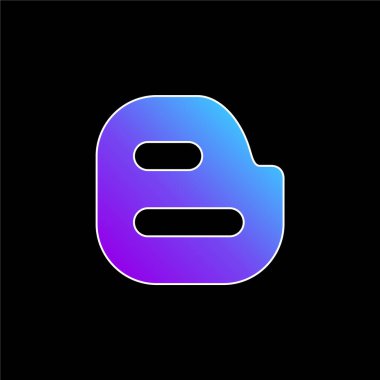 Blogger Büyük Logo mavi gradyan vektör simgesi