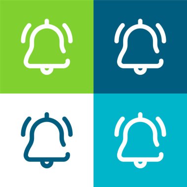 Alarm Düz 4 renk en küçük simge seti