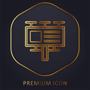 Billboard altın çizgisi prim logosu veya simgesi