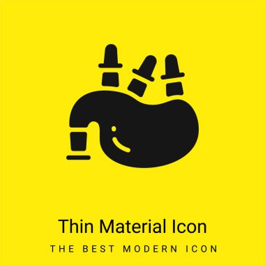 Bagpipe minimal bright yellow material icon clipart