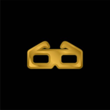 3D altın kaplama metal simge veya logo vektörü