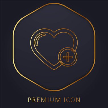 Bir Kalp ya da Bir Altın Hat prim logosu ya da simgesi ekle