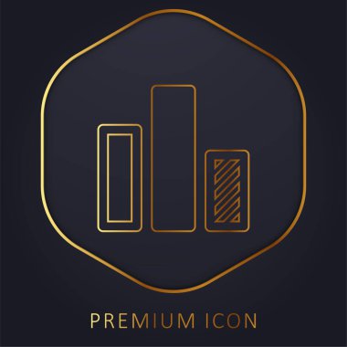 Çubuk Çizelgesi Altın Çizgi prim logosu veya simgesi