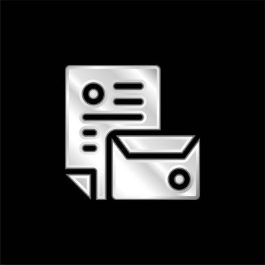 Marka gümüş kaplama metalik simge