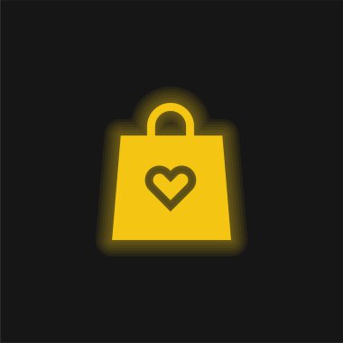 Sarı parlak neon simge