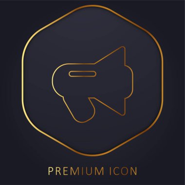 Siyah Megafon Altın Hat prim logosu veya simgesi