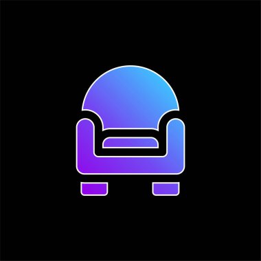 Koltuk mavisi gradyan vektör simgesi