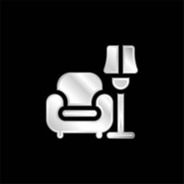 Koltuk gümüş kaplama metalik simge