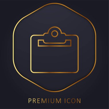 Rozet altın çizgi prim logosu veya simgesi