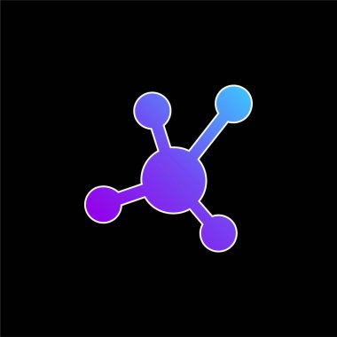 Atomik Bağ mavi gradyan vektör simgesi