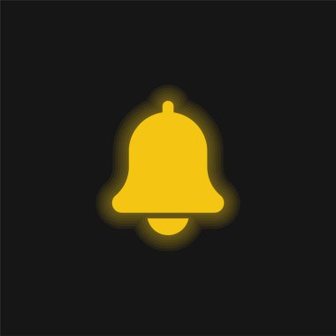 Zil sarısı parlak neon simgesi