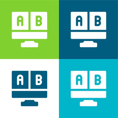 Ab Testi Düz Renk en düşük simge kümesi
