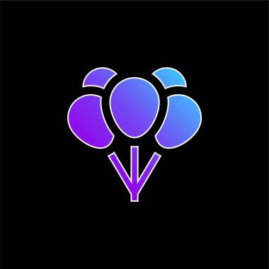 Balonlar mavi gradyan vektör simgesi