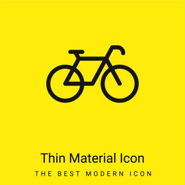 Bicycle Facing Right minimal bright yellow material icon clipart
